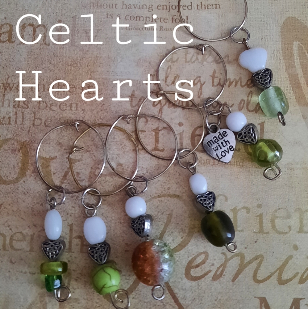Wine Charms "Celtic Hearts"